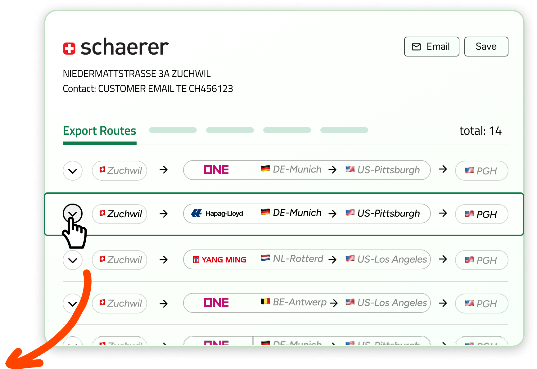 Routescanner effective outreach interface